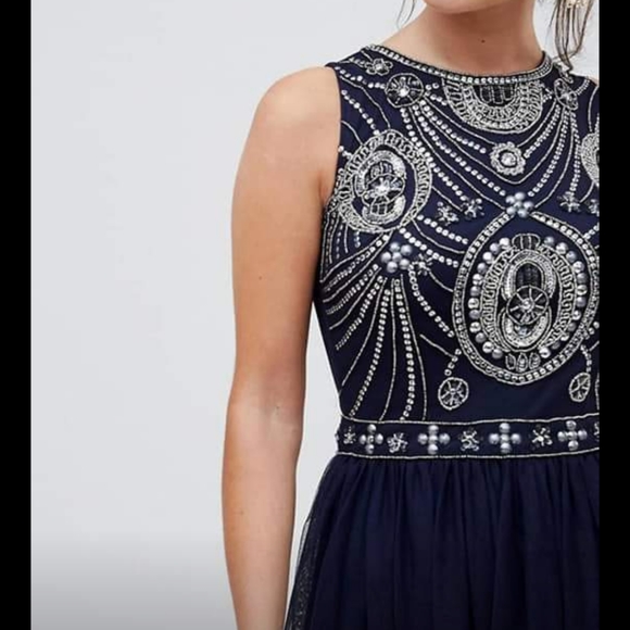 ASOS Frock and Frill Embellished Open Back Dress - Picture 2 of 5